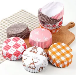 3000 sztuk Środowisko Wiatrak Stripe Dot Paper Cake Cups 8.5 * 3 cm Puchar Puchar Liners Mold Cake Decoration Cupcake Darmowa Wysyłka