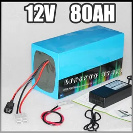 12V 80Ah Solar energy storage Lithium ion battery LED lamp 1000W Electric Bicycle 12v RC