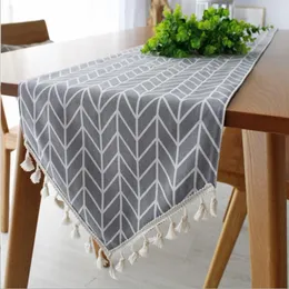 CFen A's 8 Color Simple Modern Quality Table Runner Tassel Dining Table Place Mats Christmas Gift 1pc Y200421
