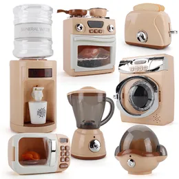 Simulering Creative Kitchen Appliances Set Tvättmaskin Ägg Steamer Vatten Dispenser En Variety Pedagogisk Toy Gift