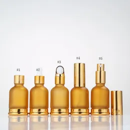 30ml glas eterisk olja flaskor flaska kosmetisk serumförpackning lotion pump atomizer spray flask dropper flaska snabb frakt sn3245