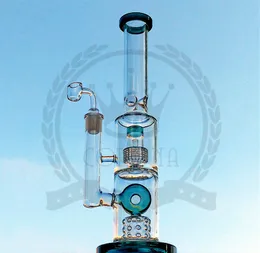 Hukahn Bong-Waben-Disc-Dome-Duschkopf-Öl-DAB-Rigs-Eis-Prise 3 Kammern mit Aschfänger-Kunststoff-Clip