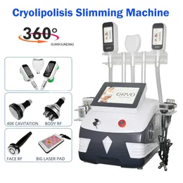 Kriyolipoliz yağ donma makinesi lipolaser 7 in 1 kriyoterapi lipo lazer ultrasonik kavitasyon RF Zayıflama Güzellik Makinesi Cryoskin 360