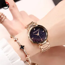 Hannah Martin Luxury Women's Armband Watches Rose Gold Diamond Ladies Watch Steel Starp Japan Quartz Movement Relogio Feminino X0926