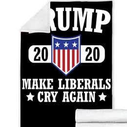 25style Trump 2020-Decken, 200 x 150 cm, 3D-gedruckte Trump-Decke, 2-lagige Winter-Überwurfdecke, Make America Great Again, Fleece-Schal, GGA3638-11