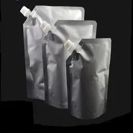 300Pcs/Lot Doypack Aluminum Foil Spout Pouch Bag For Drinking Liquid Storage Bag Jelly Milk Sauce Oil Stand Up