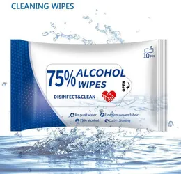 In Stock Wholesaler Free Shipping 75% Alcohol Wipes Wet Wipe Portable Disinfecting Dipe Travel Antiseptic Cleanser Sterilization HHD1569