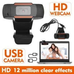 Camicorders Professional Mini HD USB Webcam Web Camera med mikrofoninspelning för spel Live Daily Life PC Computer Widescreen Video