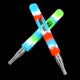 5.1 "tubo a mano in silicone tubo dell'acqua bong portatile cucchiaio tubo regalo colorato festival gorgogliatore di silicone