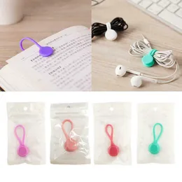 Magnetic Cable Clip Organizer Wire Cord Management Line Silicone Winder Multi-function Phone Key Cord Clip Storage Holder KKA8110