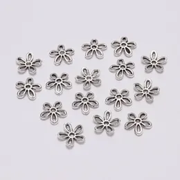 500pcs Tibetan Silver Flower branello del metallo protezioni tallone End Caps 11,5 mm filigrana di gioielli Beads connettore della protezione DIY gioielli