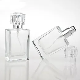 30ml四角ガラス香水瓶化粧品分配ノズルスプレーボトル100ピース/ロット熱い販売卸売LX3154