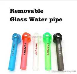 High quality Traveling travelling Water top Puff toppuff glass bong portable Smoking Pipe instant portable Screw on Bottle Converter