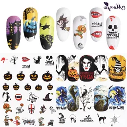 Nail Art Stickers For Halloween Christmas Designs Nail Water Transfer Stickers Nail Tips Decals DIY Decorations Set