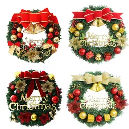 Wreath Christmas Tree Decoration Family Holiday Party Wall Decoration Holiday Atmosphere Wreath Decoration Four Colors DHL