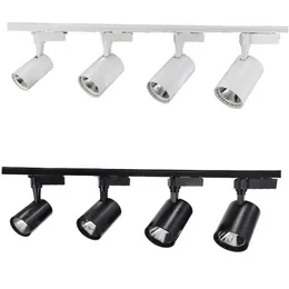 COB 12W 20W 30W 40W Trilha LED Luz de alumínio de alumínio Rail iluminação de trilho Spot holofotes SPOISTOS SUPLORIMENTOS DE HALOGIL AC85-265