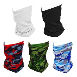 Máscaras de bicicleta ao ar livre cor sólida Camouflage Bandana Sun Proteção Máscaras Cachecol multifuncional Magia Turban reutilizáveis ​​Rosto 8 Designs BT492