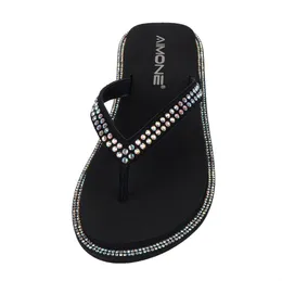 Slippers aimone summer women flip flops muriel womens multicolor rhinestone low heel sandals lady beach flip flops casual beach shoes white shoes c9rk