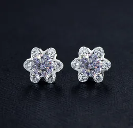 Sterling Silver S925 2CT Moissanite Diamond Earring Women Wedding Engagementörhängen Utmärkt Cut Brilliant Hip Hop -gåva