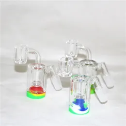 Wasserpfeifen Glas Bong Ash Catcher 4mm Quarz Banger Silikon Dab Ashcatcher Percolator Wabenadapter Schüssel für Wasserbong Rauchpfeifen