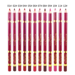 12 cores lápis de lábios duradouros à prova d'água fosca de lipstick de lipstick