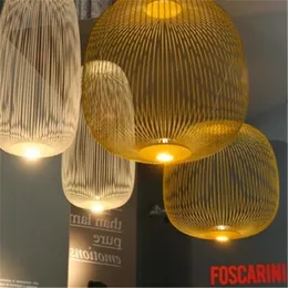 Post Modern Foscarini Spokes Lampade a sospensione Lampade industriali Bird Cage Luminaire Sala da pranzo soggiorno Home Decor LED Lampada a sospensione