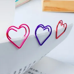 Toplu 300 adet Aşk Kalp Şeklinde Küçük Kağıt Klipler Bookmark Klipler Ofis Okul Ev için 6 Renkler
