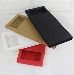 Lyxig Tom Kraft Brown Paper Black Cell Phone Case Box Retail Package Förpackning för iPhone 12 11prox 8 7 8Plus S8 S9