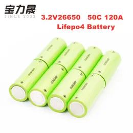 LIFEPO4 Uppladdningsbart batteri 32PCS 26650 Cylindrisk cell 3.2V 2500MAH Lithium Iron High Power Drain 120a 48c E-Bike Golf Car
