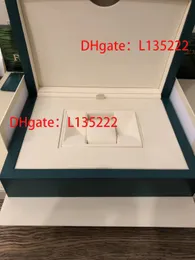Original saco superior correta do presente do cartão de segurança arquivo correspondente caixa de relógio de madeira verde livreto