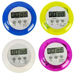 Novelty Digital Kitchen Timer Cooking Helper Mini Digital LCD Round Shape Electronic Count Down Clip Timer