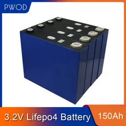 4PCS 3.2V 150AH LIFEPO4 Batteri Litiumjärnfosfatcell 2c Solar 12V DIY-celler packcykler 4000 gånger Fri frakt