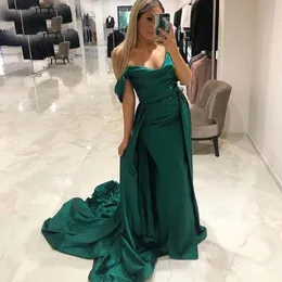 Arabskie Dubai Suknie wieczorowe z Sweep Train Off The Ramię Syrenka Długa Prom Dress 2020 Formalna Party Suknie Custom Made