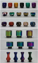 810 510 Drip Tips Pelle di serpente Mezzo dollaro Cielo stellato Bocchino con punta in resina SS Arcobaleno Pacchetto di caramelle con zucca lunga