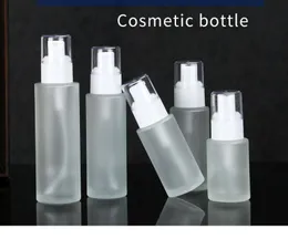 20ml 30ml 40ml 60ml 80ml 100ml 120 ml frostat glas kosmetisk flaska lotion pump flaska återfyllningsbar flytande parfym spray flaskor sn1530
