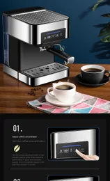 espresso coffee machine 20 BAR High Pressure Steam semi automatic coffee maker Milk Bubble Coffee Makers EU US plug