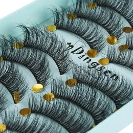 50 Pairs Faux Mink Hair False Eyelashes Fluffy Cruelty-free Lashes Handmade Cross Long Eyelashes Extension Natural Makeup Tools