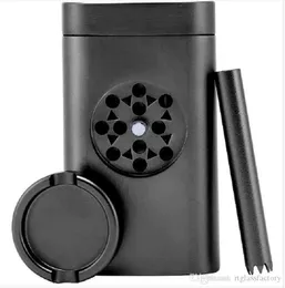 タバコグラインダーメタルダグアウト1つのヒット煙機械セット喫煙パイプグラインダーケースピンチヒットタバコホルダーフィルター缶
