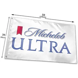 Michelob Ultra Flaga 150x90 CM 3x5ft Drukowanie cyfrowe 100D Poliester Odkryty Kryty Klub Drukowanie Baner i Flagi Hurtownie