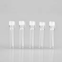 Mycket varm 1 ml 1cc mini rese glas parfymflaska för eteriska oljor tomt contenitori kosmetisk vuoti för prov tomma flaskor lx3335