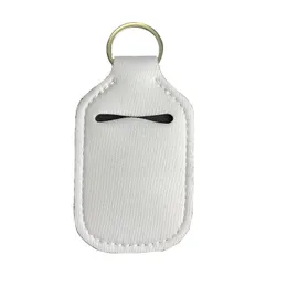 Anpassa Neopren Hand Sanitizer Flaskhållare Keychain Bags 30ml 10.3 * 6cm Key Rings Hand Soap Bottle Holder 44 Färger HHA1248