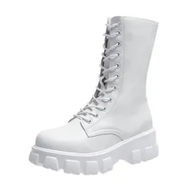 Winter Neue Frauen Casual Stiefel Mode Warme Stiefel Top Qualität pu Leder Plattform Militär Stiefel Größe 35-40