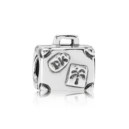 NEW 100% 925 Sterling Silver 1:1 Authentic 790362 Suitcase Charm Bracelet Original Women Jewelry