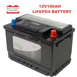 12V100AH ​​LIFEPO4 Batteri Uppladdningsbara batterier Litiumjärnfosfat 12.8V RV Motor / Båtmotorer / Inverterare / Solpanel / Powerbank