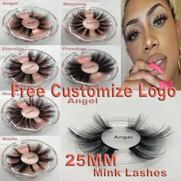 Super Long 25mm 3D 5D Mink Eyelashes Dramatic Real Mink Hair Lashes 25 mm Handmade False Eyelash Eye Makeup Maquiagem