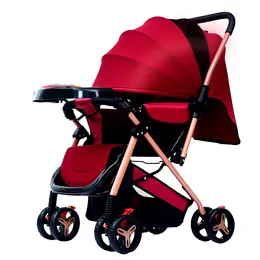 Bebek arabası# yeni lüks bebek arabası katlanır hafif hafif iki taraflı portatif puset arabası yeni doğan q240429 için konfor