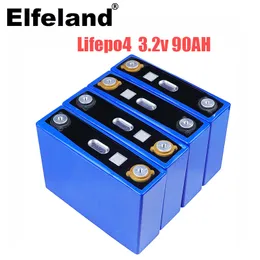 8pcs new 3.2v 90ah lifepo4 prismatic battery max 3c 270a discharge for ev pack with bus bar car batteries boat