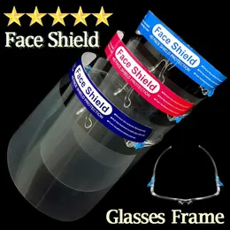 Stati Uniti Stock occhiali a gabbia maschera protettiva con FY8125 Protection Film Sulla visiera anti Splash Nebbia PET fronte pieno cappello dello schermo Bocca Eye copertura del fronte