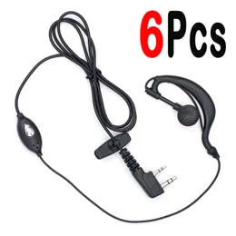 6st PTT Earpiece Headset för Baofeng UV-5R UV-82 BF-888S GT-3 UV-S9 Walkie Talkie Two Way Radio