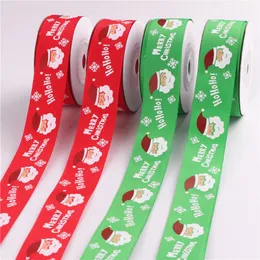 9m 10yards/roll julband presentförpackning Dekorativ bågband Santa Claus Christmas Tree Ornament Satin Ribbons Heminredning BH4043 TYJ